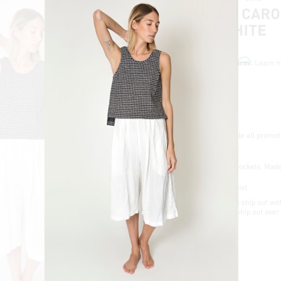 Ilana Kohn Pants - Ilana Kohn Caroline Linen Culotte Shorts